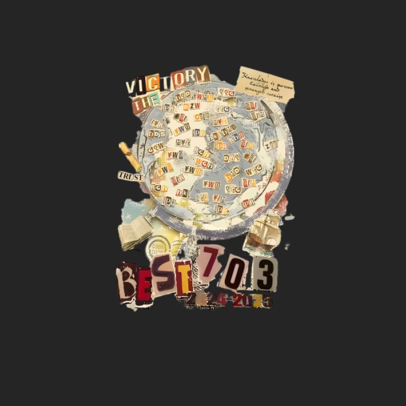 Collage di lettere e numeri Felpa pullover Donna