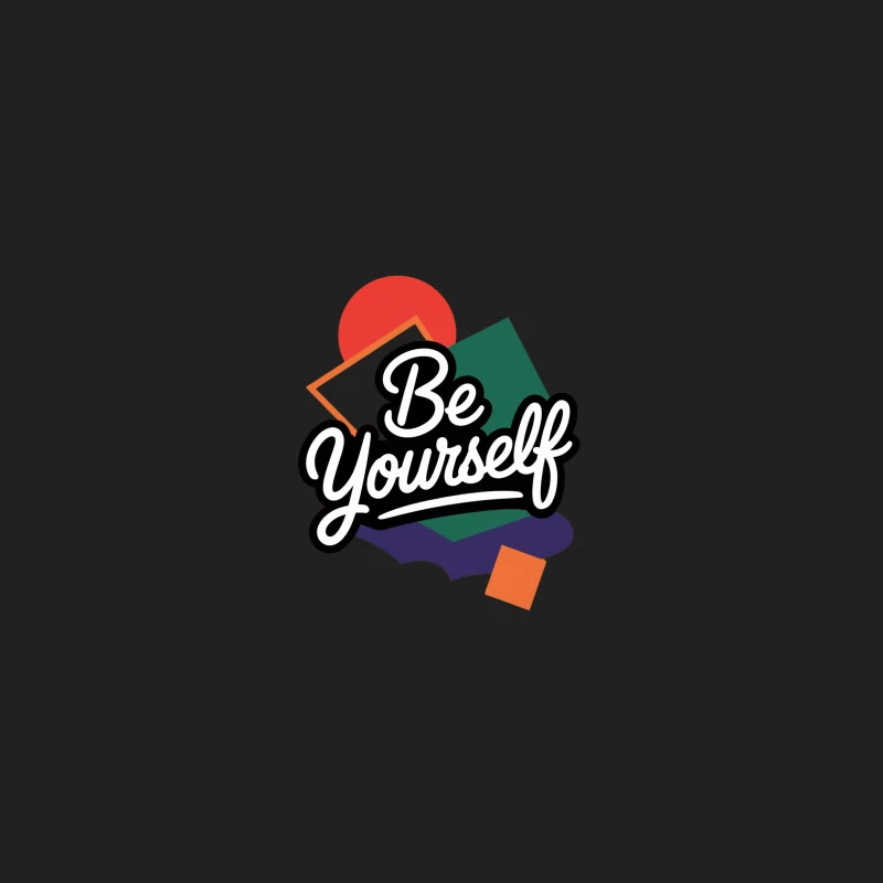 Colorful Motivational Typography: Be Yourself Bucket Hat