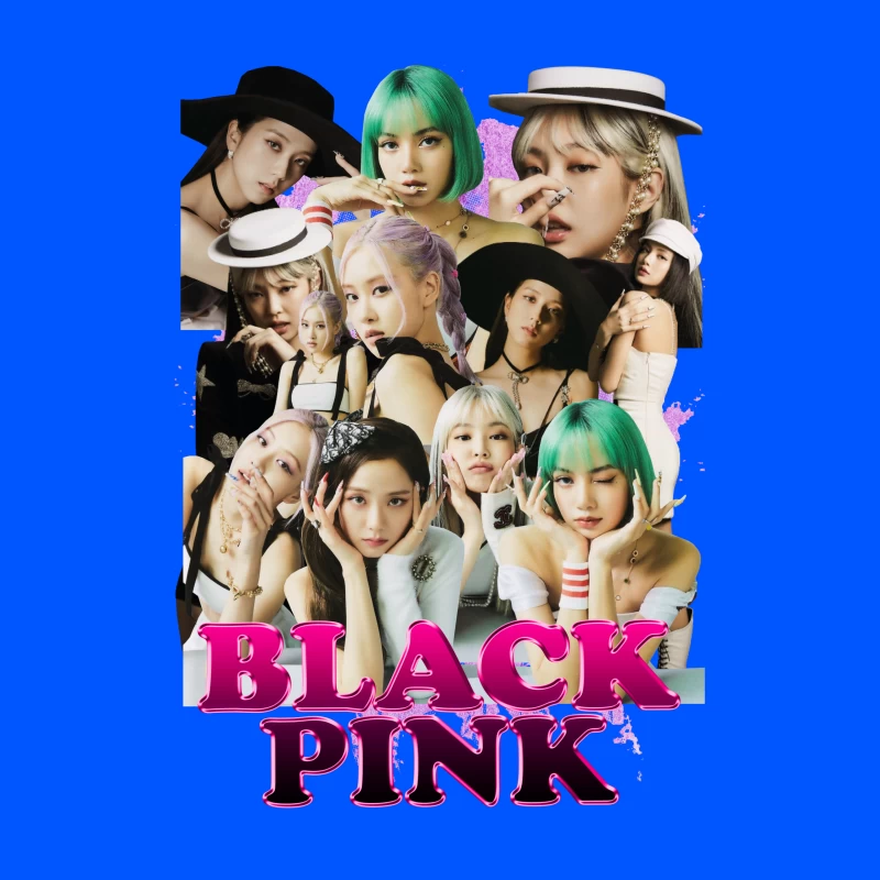 BLACKPINK: K-pop Girl Group Fashion Poster Throw Pillow