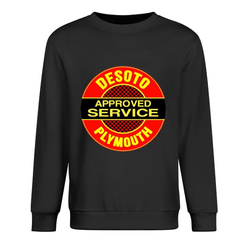 Vintage DeSoto-Plymouth Approved Service Station Logo Male Pullover Sweatshirt