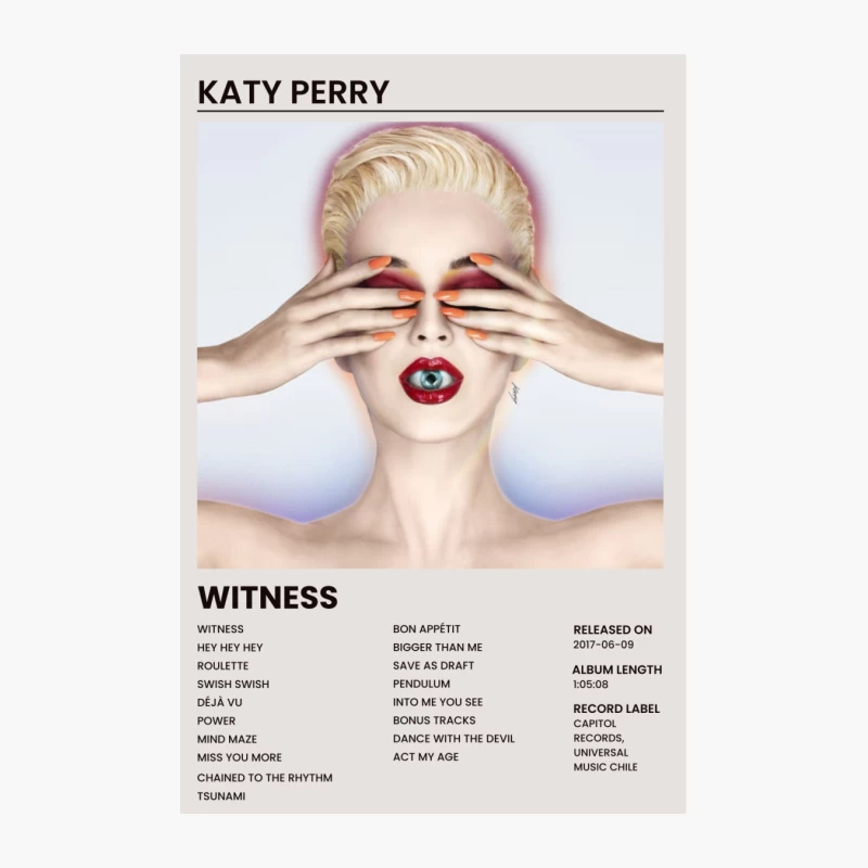 Artistic Pop Album Cover: Blonde Star's Eye-Catching Witness Cotton Tote Bag