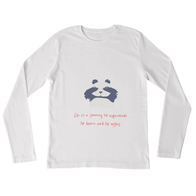 Panda-Grafik mit lebensbejahendem Zitat Damen Langarm T-Shirt
