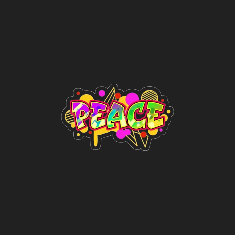 Colorful Peace Graffiti Design Bucket Hat