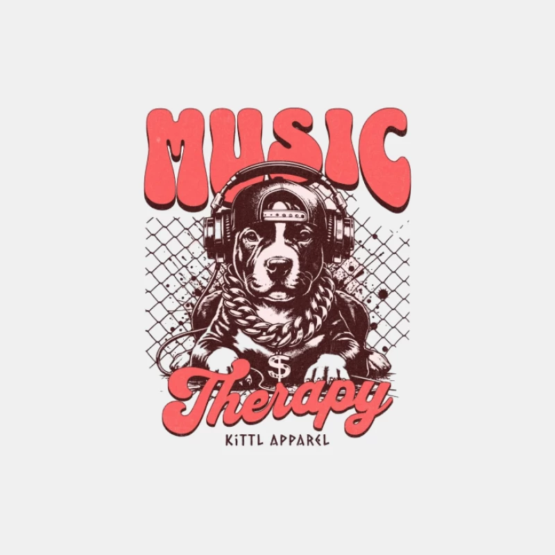 Design de chien avec écouteurs en thérapie musicale Homme Débardeur