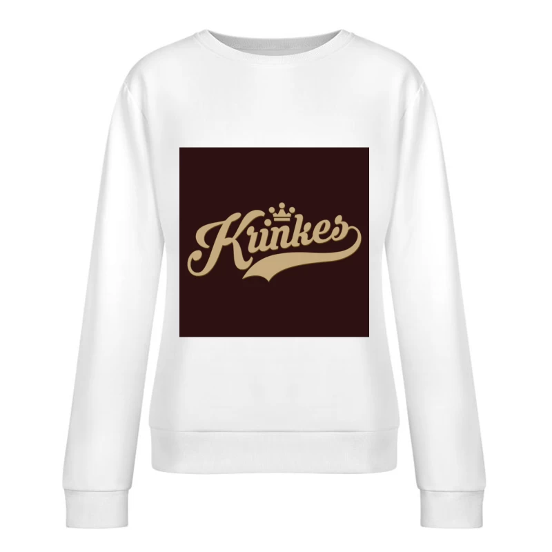 Design emblématique Krinkes en or sur fond sombre Femme Sweat-shirt à enfiler