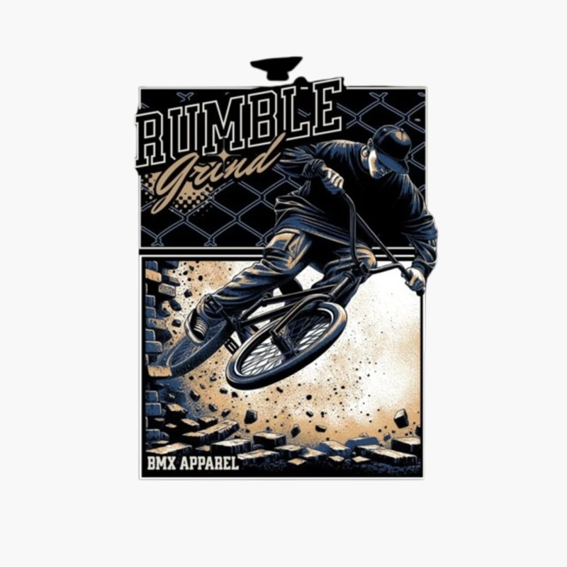 Rumble Yard BMX Action Sports Apparel Illustration Cotton Tote Bag