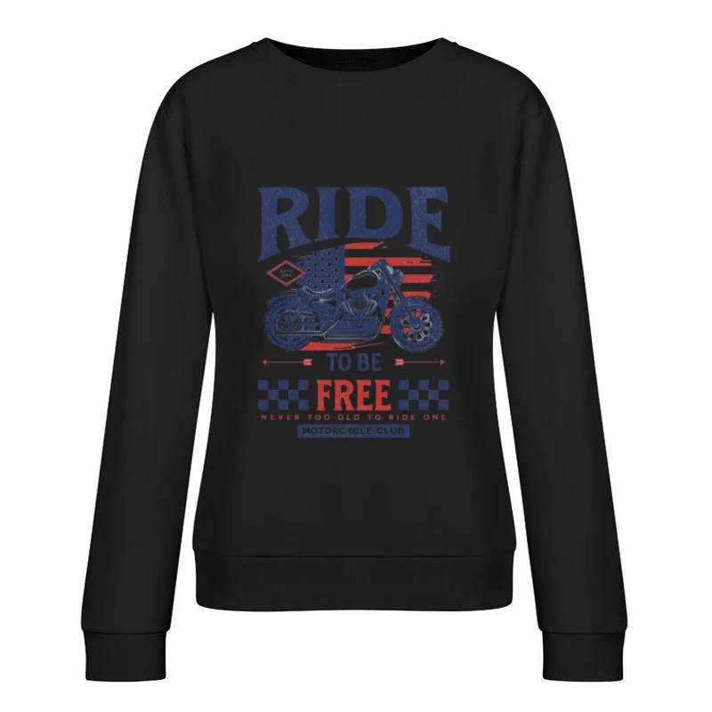 Motorrad Freiheit Ride Design Damen Pullover Sweatshirt