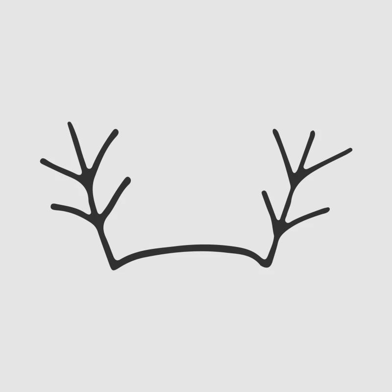 Cornes de cerf illustration minimaliste Homme Sweat à capuche