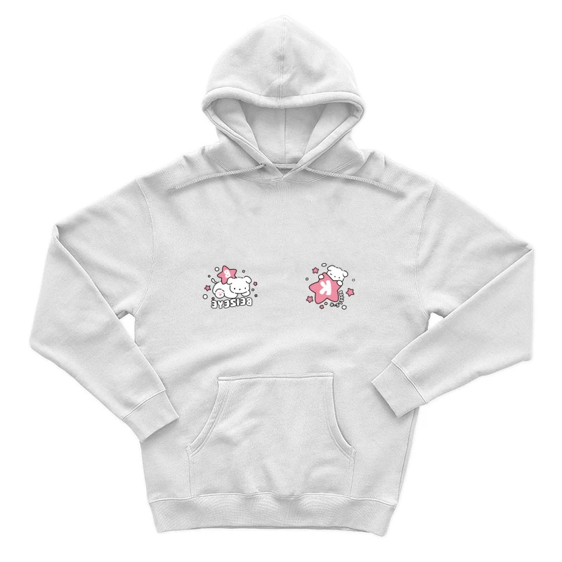 Niedlicher Welpe mit rosa Stern Herren Pullover Hoodie