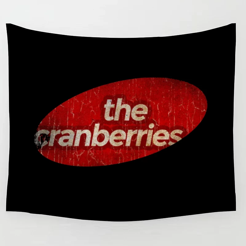 The Cranberries Vintage Band Logo in Red Tapestry