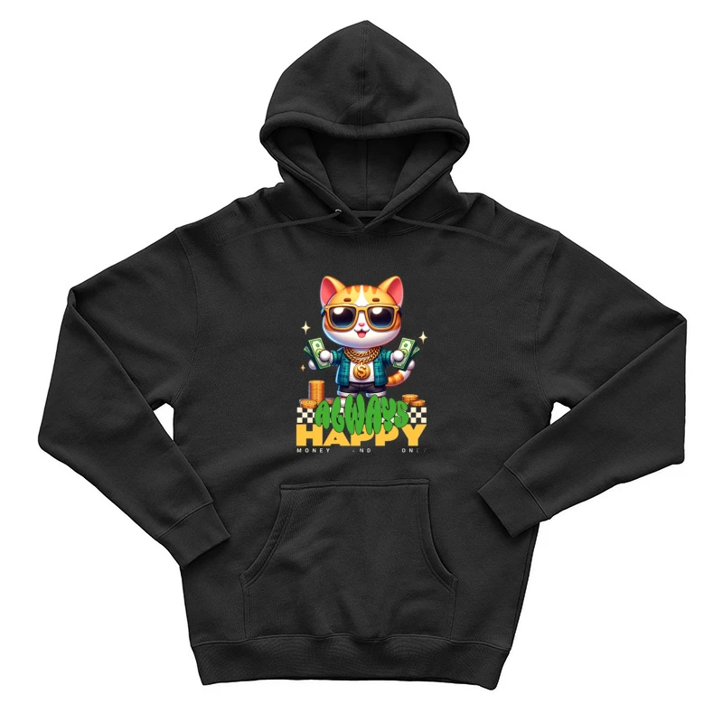Chat riche avec de l'argent Homme Sweat à capuche