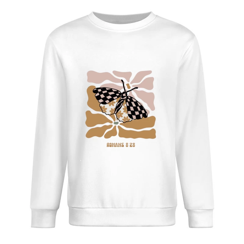 Motif de papillon avec fleurs Homme Sweat-shirt à enfiler