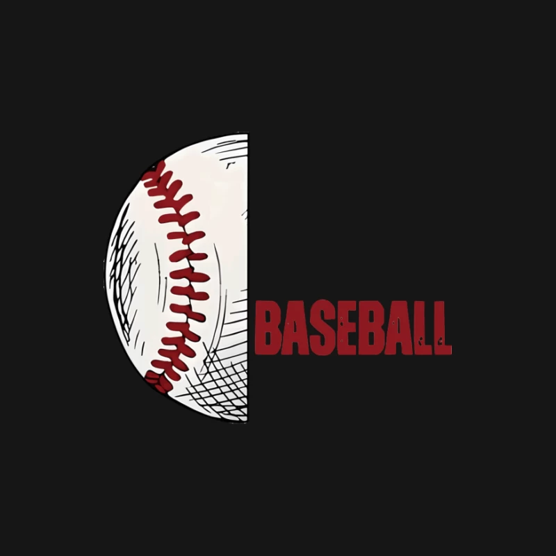 Halbes Baseball mit Schriftzug Damen Langarm T-Shirt