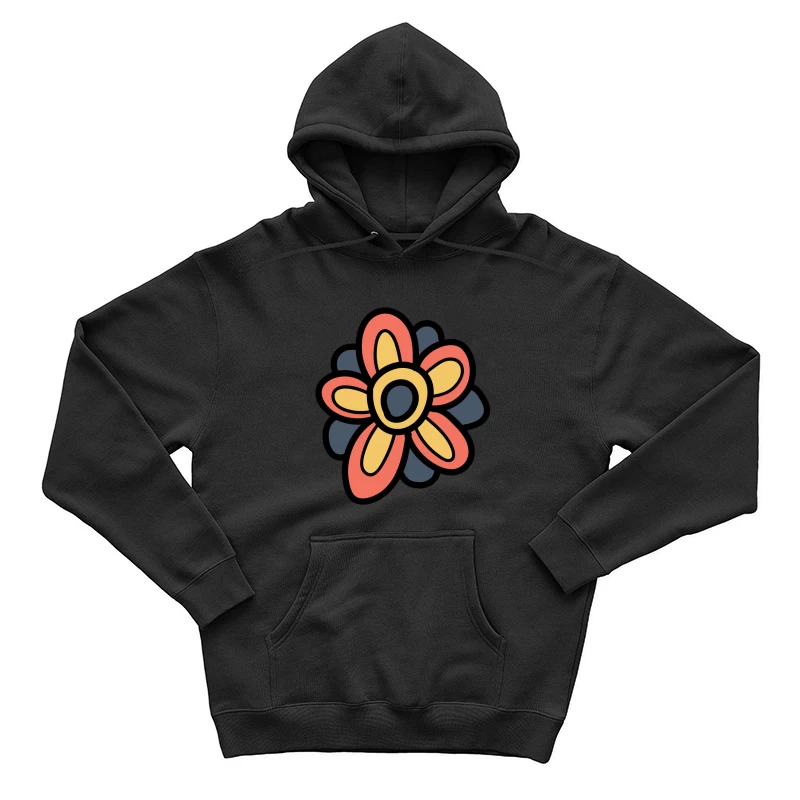Fleur colorée avec pétales vifs Homme Sweat à capuche
