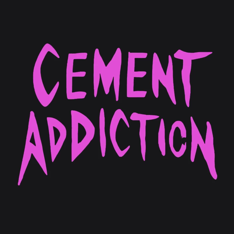 Pink Handwritten Text: Cement Addiction Female Pullover Hoodie