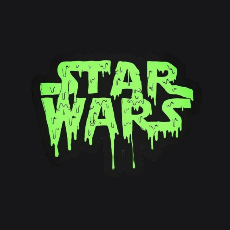 Grüne Tropfen-Star Wars-Logo Herren Pullover Hoodie