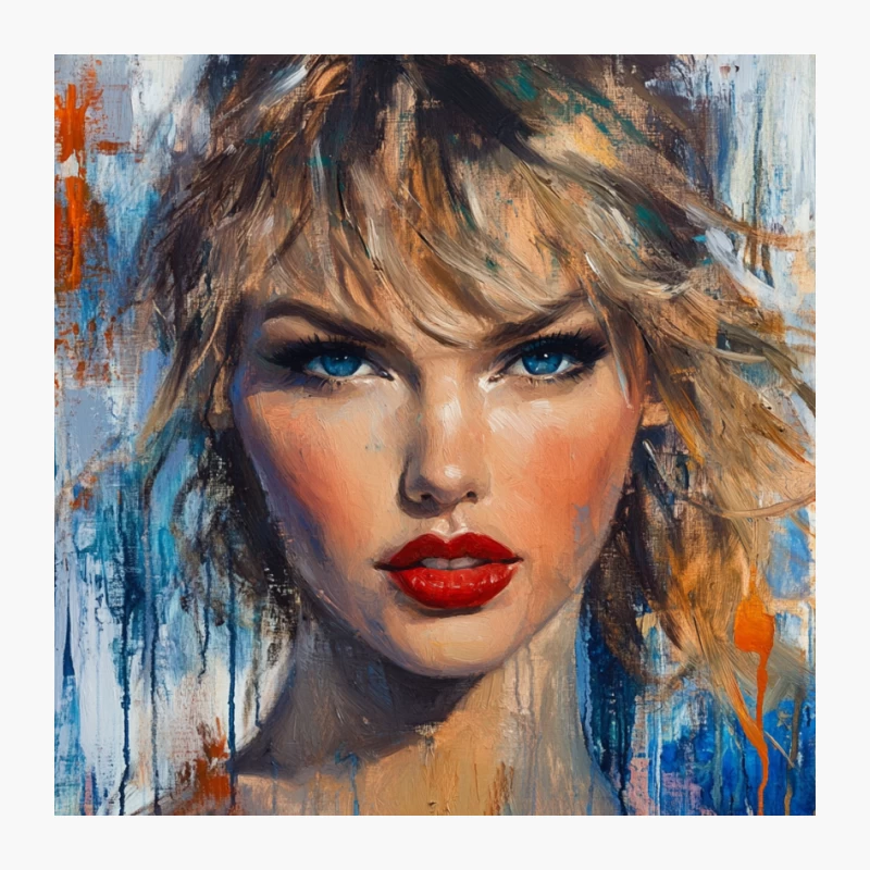 Expressive Portrait Painting with Vibrant Colors Pin