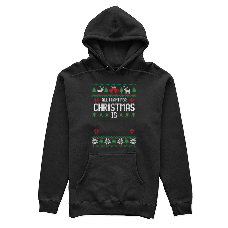 Motif de Noël tricoté avec texte festif Femme Sweat à capuche