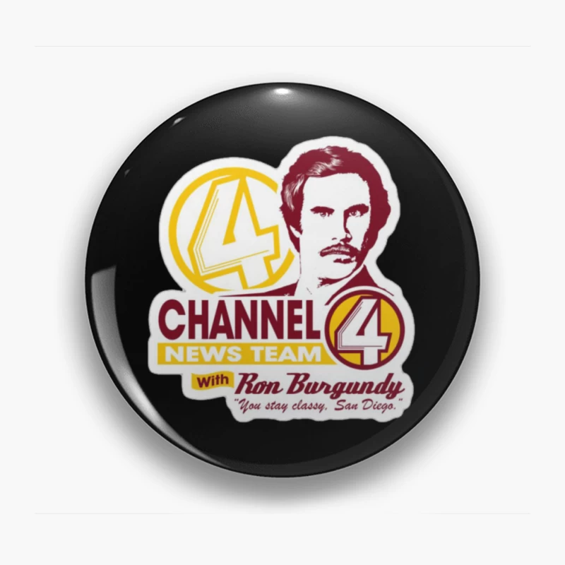 KVWN Channel 4 News Logo 3 Pin