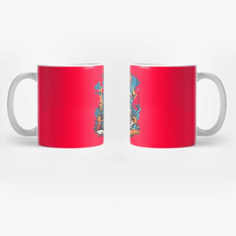 Urban Skull Cartoon Art Coffee Mug