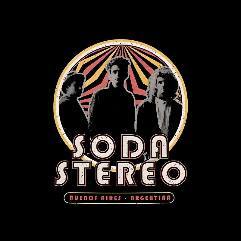 Soda Stereo Tour Throw Pillow