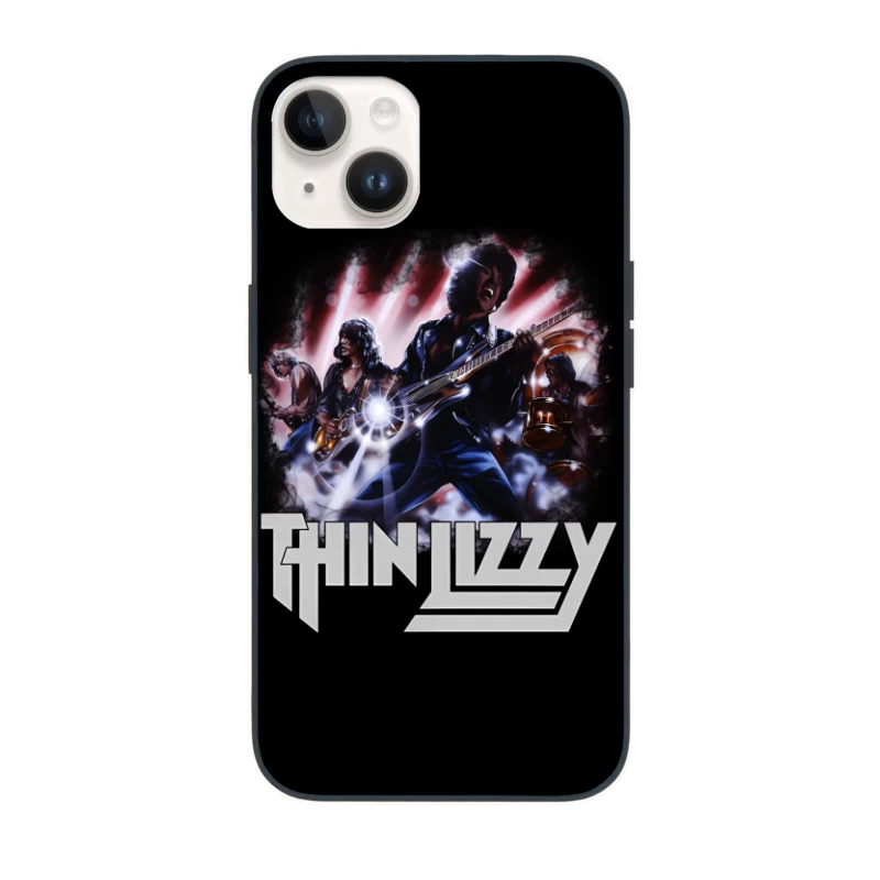 Dramatic Rock Band Performance Illustration iPhone Case