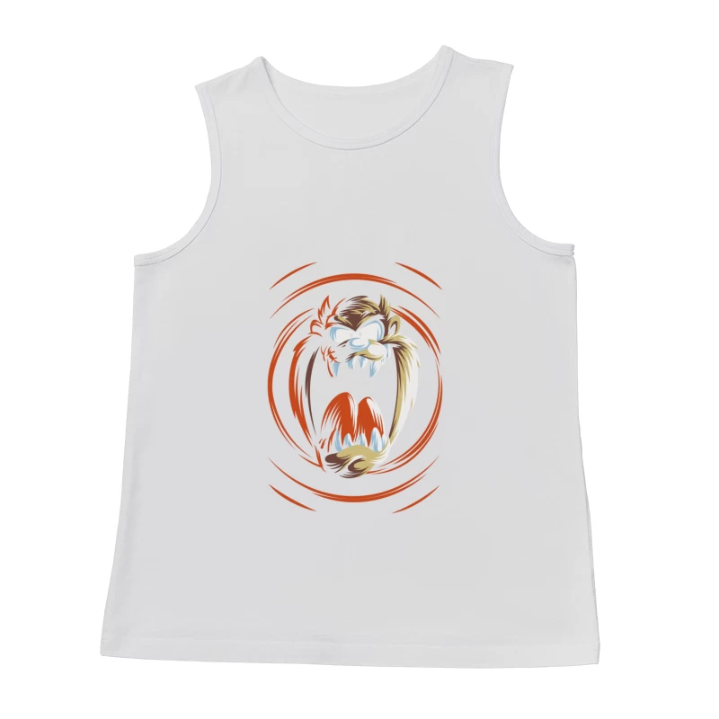 Angry Cartoon Character Illustration Male Tank Top