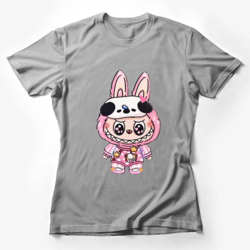 Niedliches Kaninchen-Maskottchen in Pastellfarben Damen T-Shirt
