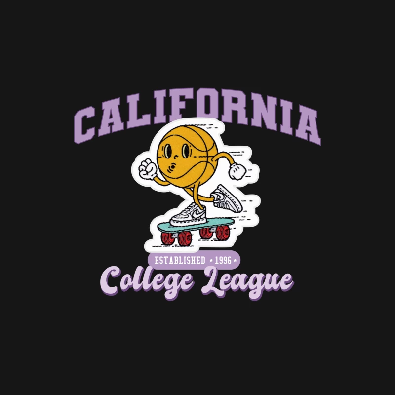 Kalifornische College-Liga Skater Basketballstil Herren Langarm T-Shirt