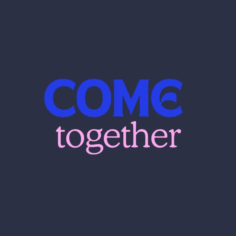 Come Together Typography Design in Blue and Pink Bucket Hat