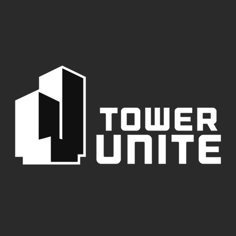 Minimalist Tower Unite Logo Design in Black and White Baseball Cap