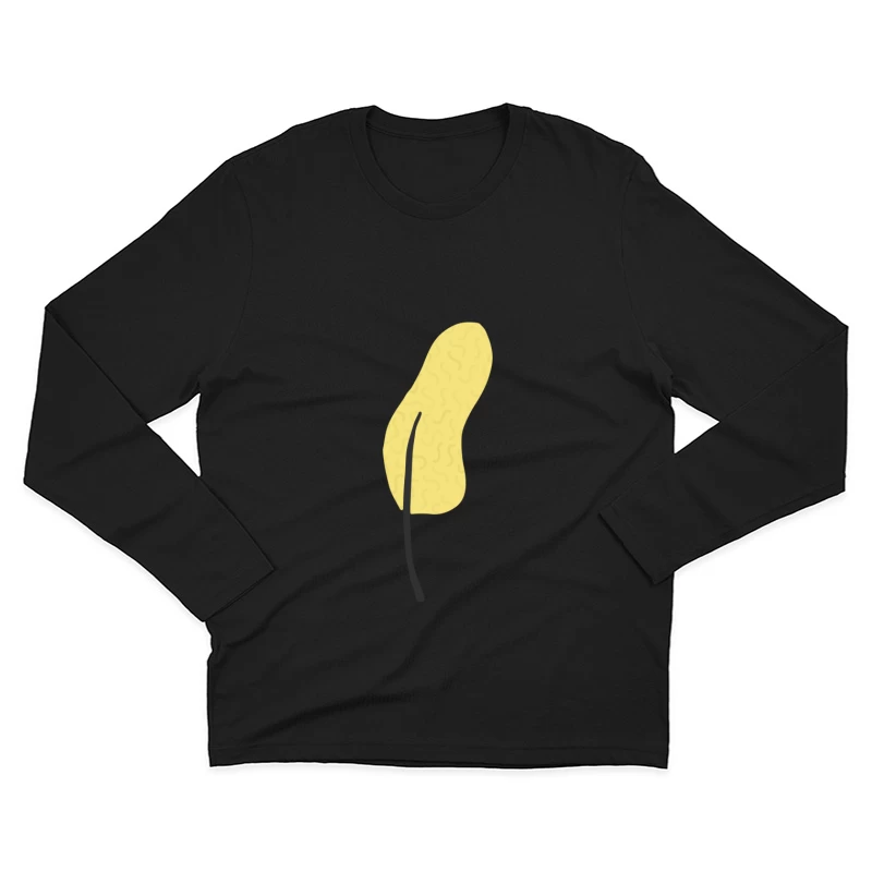 Feuille abstraite sur fond texturé Homme Manches Longues T-Shirt
