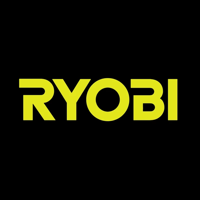 Ryobi Power Tools Brand Logo in Neon Yellow Tapestry