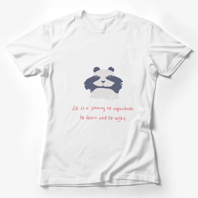 Panda-Grafik mit lebensbejahendem Zitat Damen T-Shirt