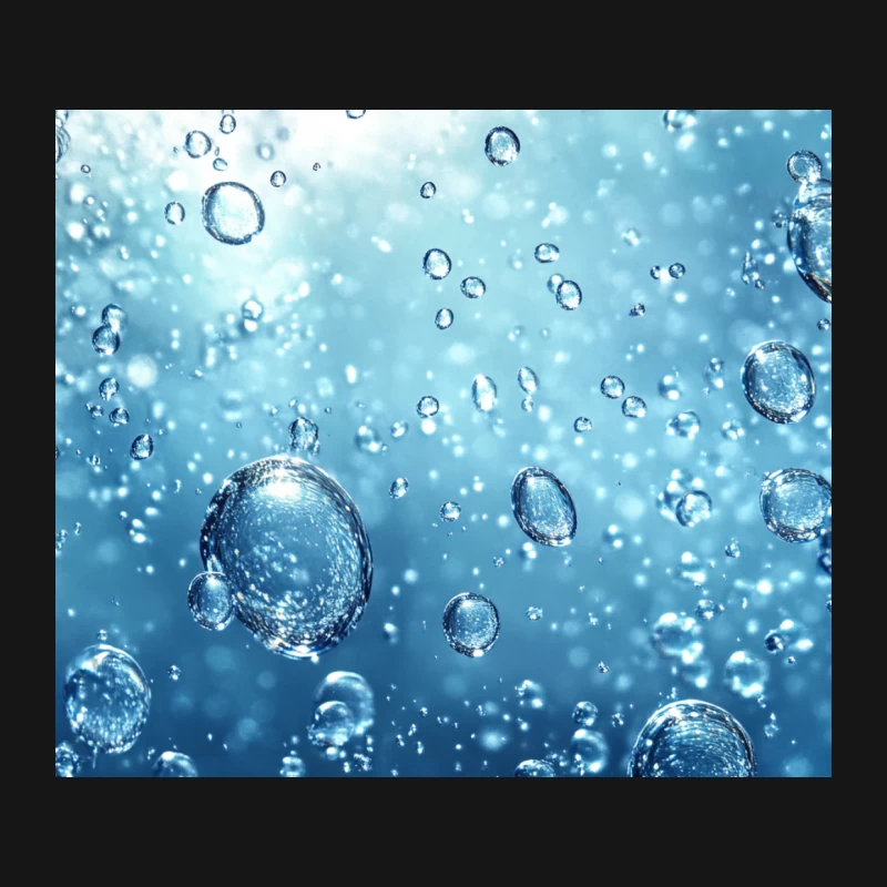 Underwater Bubbles: A Macro View of Aquatic Blue Liquid Mouse Pad