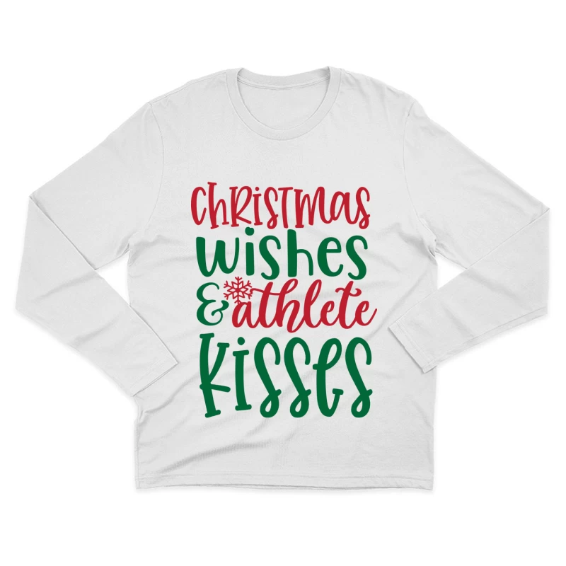 Vœux de Noël et baisers d'athlète Homme Manches Longues T-Shirt