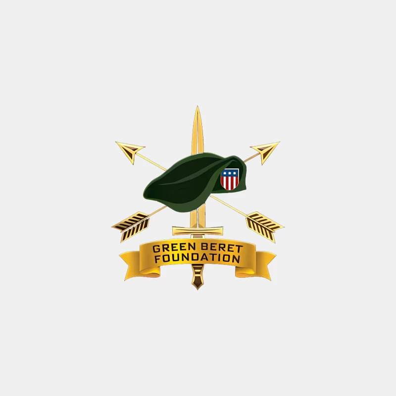 Green Beret Foundation Military Special Forces Insignia Male Tank Top