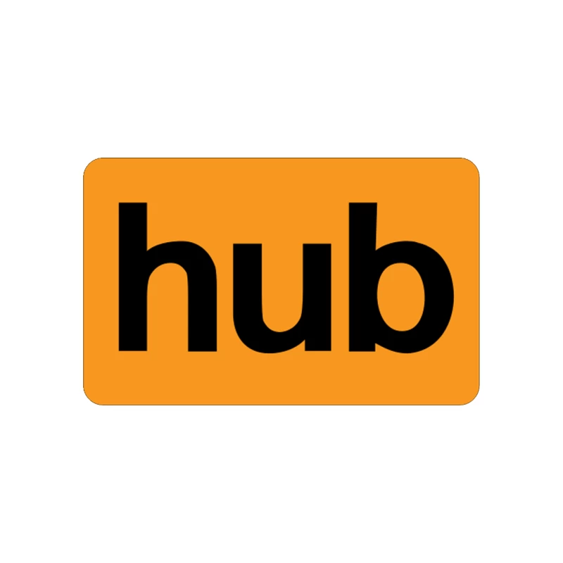 Orange and Black Hub Logo Design Tapestry