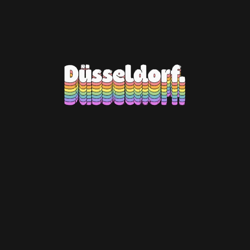 Düsseldorf  Retro Typography Design Desk Mat