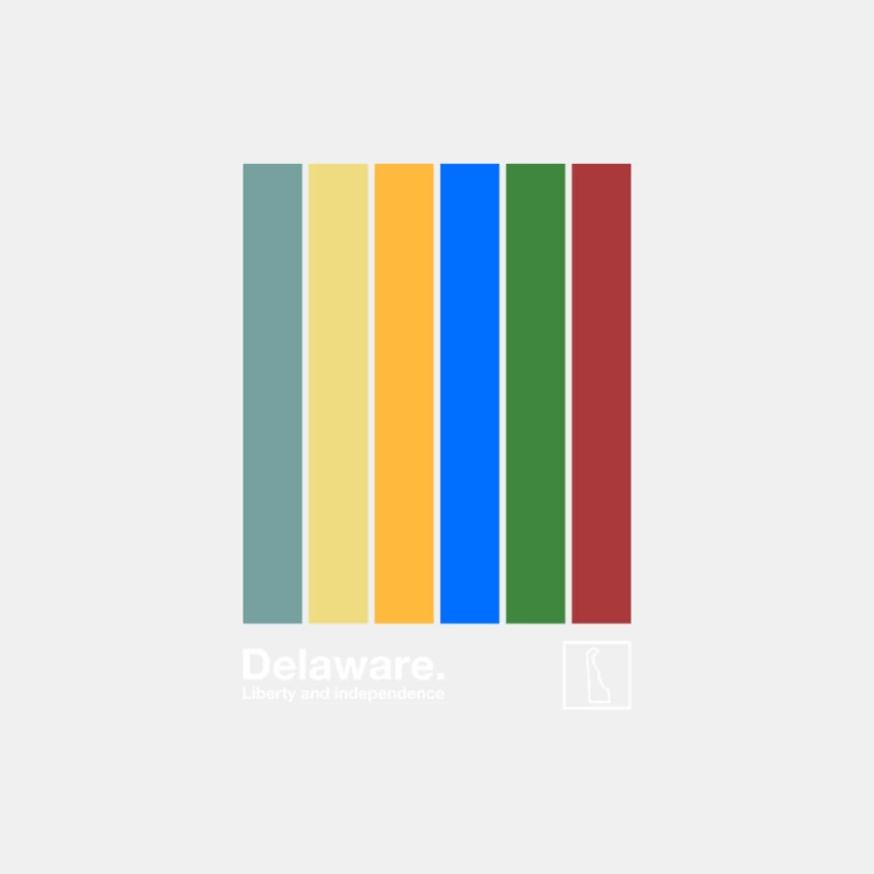 Delaware State Flag   Original Minimalist Artwork Poster Design Male Tank Top