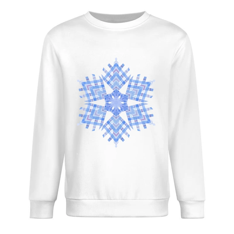 Flocon de neige aquarelle bleu Homme Sweat-shirt à enfiler