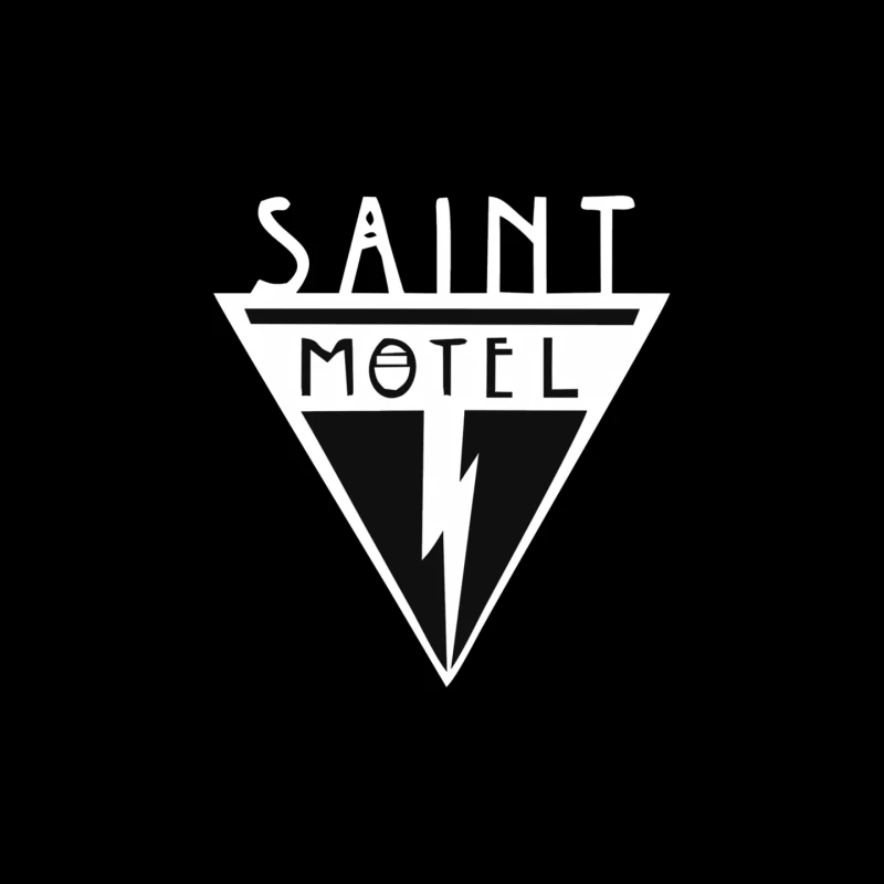 Saint Motel Vintage Triangle Logo with Lightning Bolt Design Mouse Pad