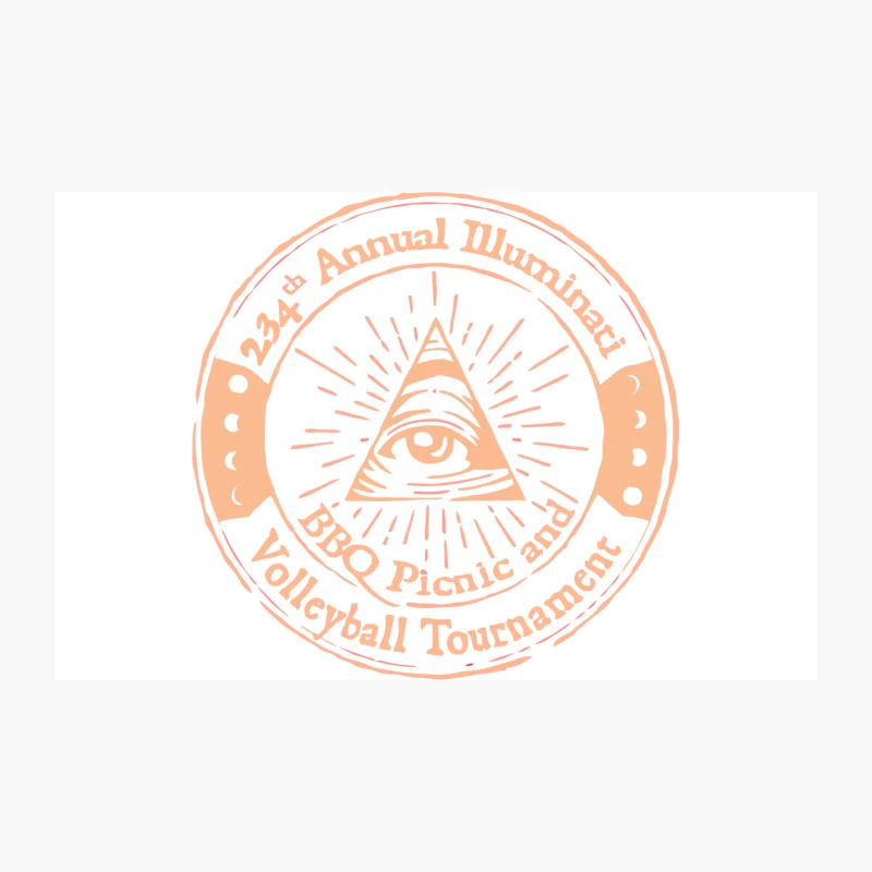 Annual Illuminati Picnic and Volleyball Tournament Logo Travel Mug