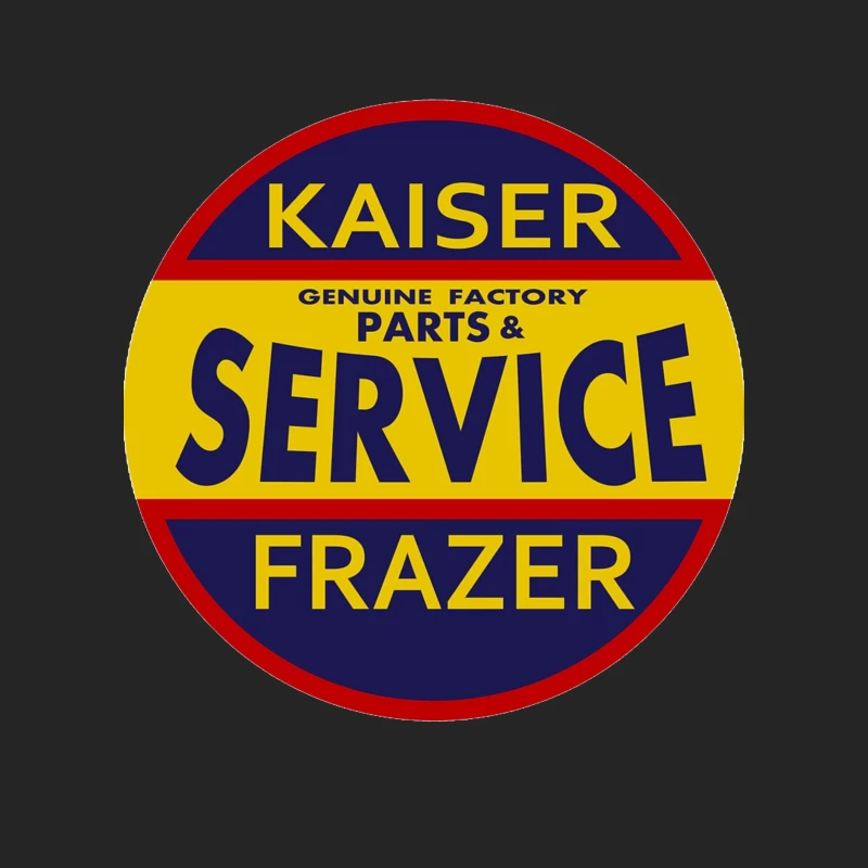 Vintage Kaiser Frazer Automotive Service and Parts Dealership Sign Male Pullover Sweatshirt