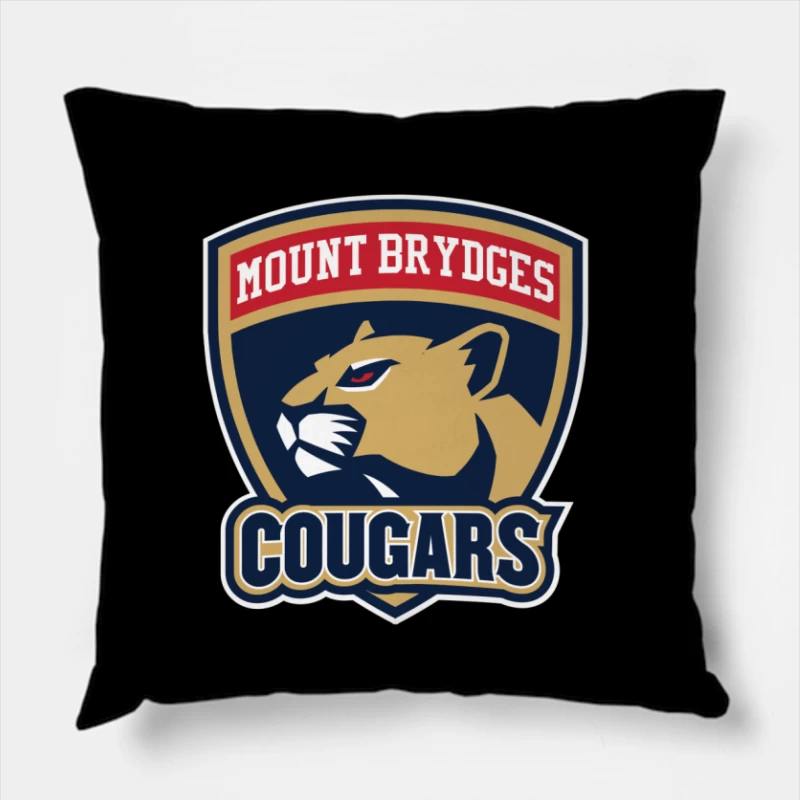 Mount Brydges Cougars Team Sports Logo Throw Pillow