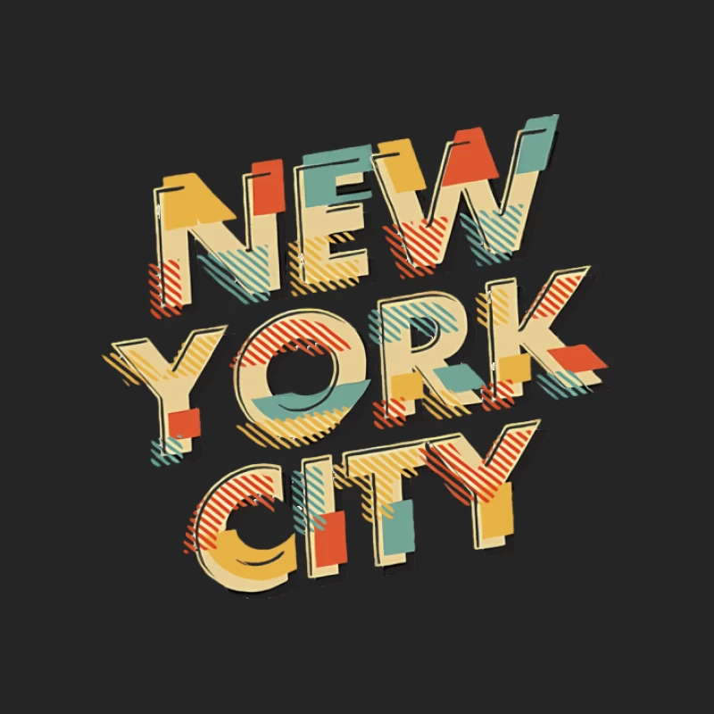 Retro New York City Text Damen Pullover Sweatshirt