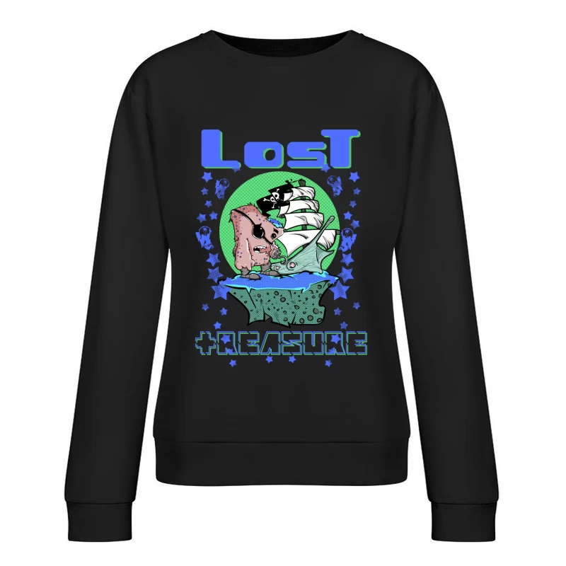 Piratenschiff und verlorener Schatz Damen Pullover Sweatshirt