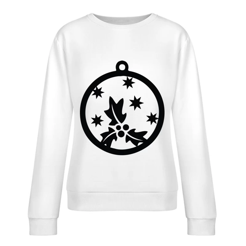 Décoration de Noël avec houx Femme Sweat-shirt à enfiler
