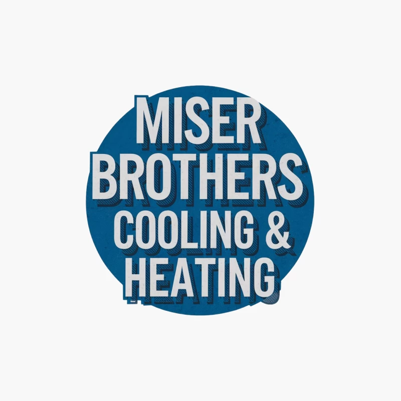 Circular Blue Logo for Miser Brothers Cooling & Heating Company Cotton Tote Bag