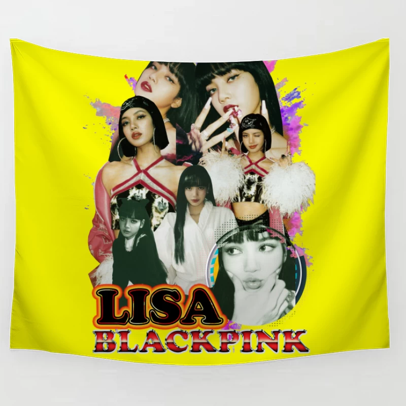 Collage of Lisa from BLACKPINK Tapestry